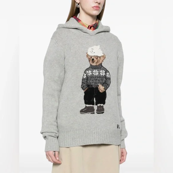 Polo Ralph Lauren Bear Knit Hoodie Sweaters